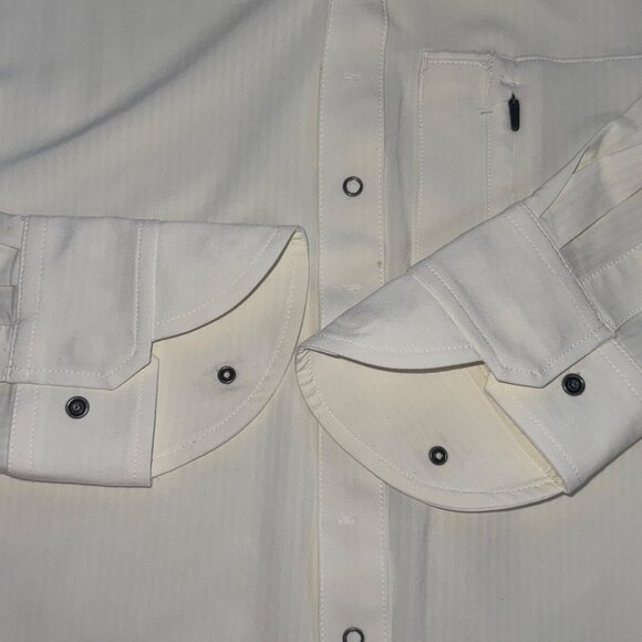 Coolibar Fiera Smart Shirt Mens M White UPF 50+ Polyester Spandex UV Protection - Picture 6 of 8